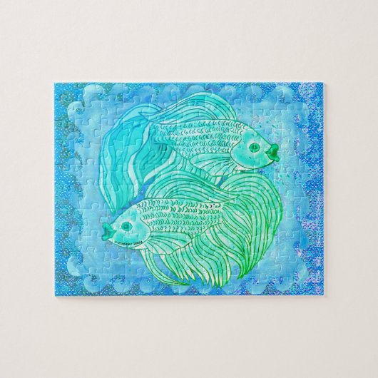 陰陽コイの魚パズル ジグソーパズル (横)