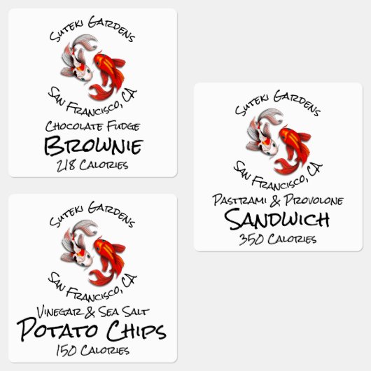 陰陽コイフィッシュロゴ製品 ラベル (グループ)