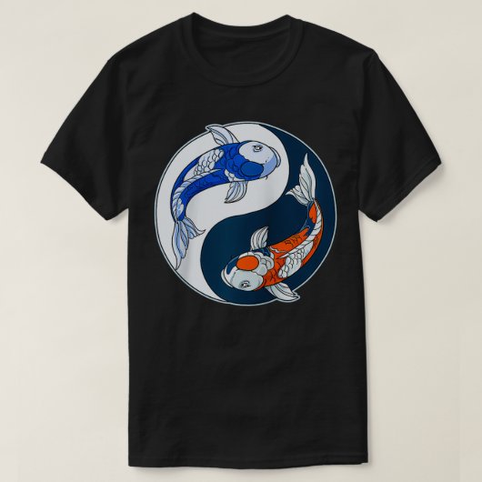 陰陽コイ魚ギフト Tシャツ (デザイン正面)