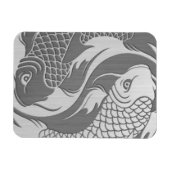 陰陽コイ魚ステンレス鋼効果 マグネット (横)