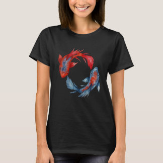 陰陽コイ魚 Tシャツ