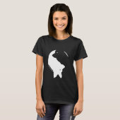 陰陽コーギー・ペンブロークシンボル 禅 瞑想 Tシャツ (正面フル)