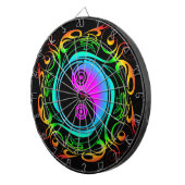 陰陽サイケデリックレインボータトゥー ダーツボード (正面右)