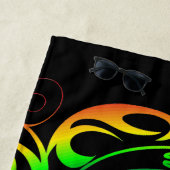 陰陽サイケデリックレインボータトゥー ビーチタオル (インサイチュ)