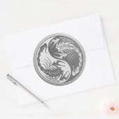 陰陽サソリとステンレススチール効果 ラウンドシール (封筒)