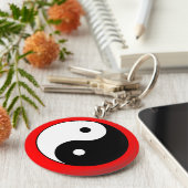 陰陽シンボルカラー縁どゼン キーホルダー (側面)