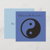 陰陽シンボル - しっかりしたタトゥーデザイン 招待状 (正面/裏面)