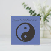 陰陽シンボル - しっかりしたタトゥーデザイン 招待状 (スタンド正面)