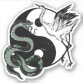 陰陽スネーク及びクレーン記号 シール (正面)