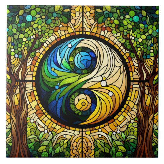 陰陽セラミックタイル タイル (正面)