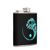 陰陽ターコイズブルーボンサイツリー日本の フラスク (右)