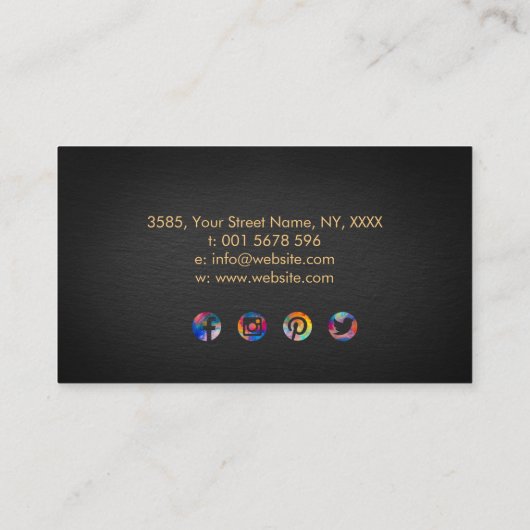 陰陽ツリーのライフ – カラフル離れズ・ビジネス 名刺 (裏面)