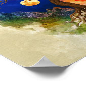 陰陽ツリーの風景 ポスター (角)