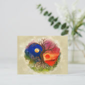 陰陽ツリーの風景 ポストカード (スタンド正面)