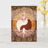 陰陽ツリーオブライフ グラフィックアーツ カード (黄色い花)