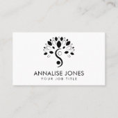 陰陽ツリーオブライフ – 白黒ビジネスC 名刺 (正面)