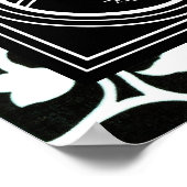 陰陽ツリーシンボル白黒調和 ポスター (角)