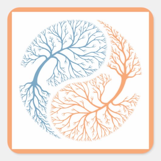 陰陽ツリー スクエアシール (正面)