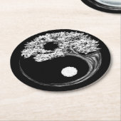陰陽ツリー ラウンドペーパーコースター (アングル)