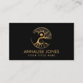 陰陽ツリー – 蛍石と金ゴールド事業 名刺 (正面)