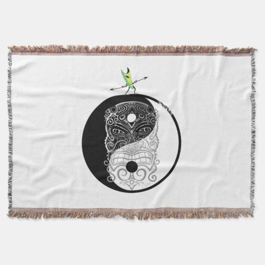 陰陽ティキウォリアマスク スローブランケット (正面)