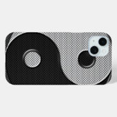 陰陽デザイン中の炭素繊維プリントスタイル Case-Mate iPhoneケース (裏面 (横))