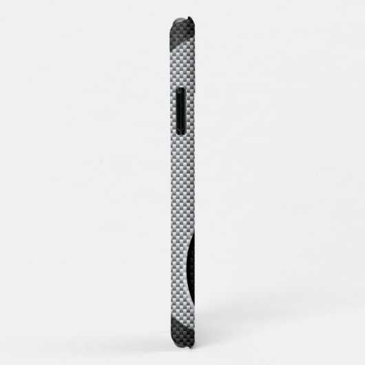 陰陽デザイン中の炭素繊維プリントスタイル Case-Mate iPhoneケース (裏面/右)