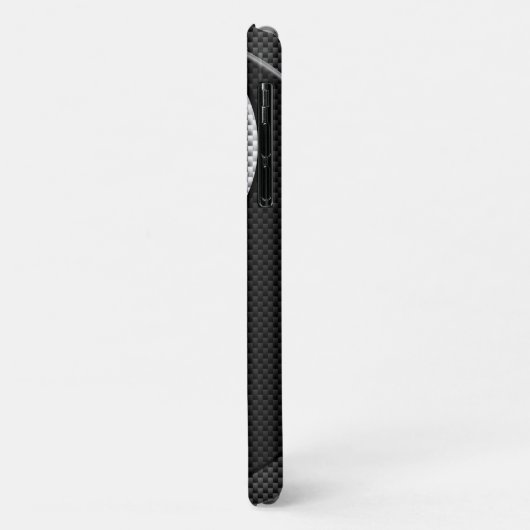 陰陽デザイン中の炭素繊維プリントスタイル Case-Mate iPhoneケース (裏面/左)