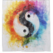 陰陽デジタルアート シャワーカーテン (正面)