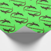 陰陽トカゲおめでとう ラッピングペーパー (角)