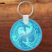 陰陽ドラゴンズ、ライトブルー キーホルダー (正面)
