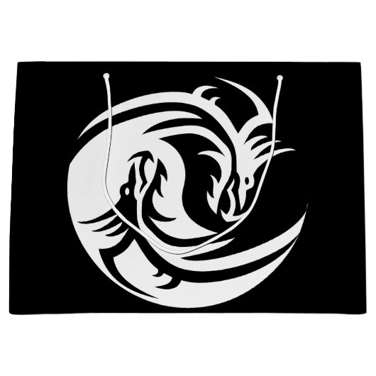 陰陽ドラゴン抱き枕 ラージペーパーバッグ (正面)