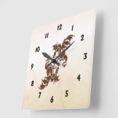 陰陽ドラゴン スクエア壁時計 (傾斜)