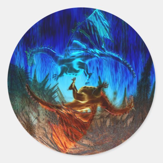 陰陽ドラゴン ラウンドシール (正面)