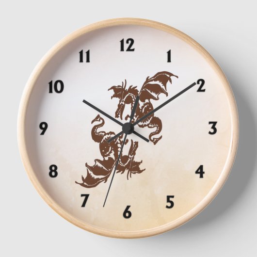 陰陽ドラゴン 壁時計 (正面)