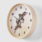 陰陽ドラゴン 壁時計 (傾斜)