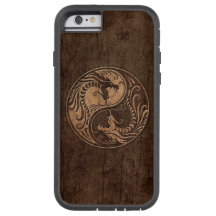 陰陽ドラゴン(木目のエフェクト付き)