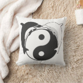 陰陽ドルフィンズブラック/ホワイト クッション (ブランケット)