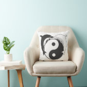 陰陽ドルフィンズブラック/ホワイト クッション (椅子)