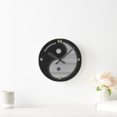 陰陽ネオンライトスタイルパーソナライズされた壁 ラウンド壁時計 (ホーム)