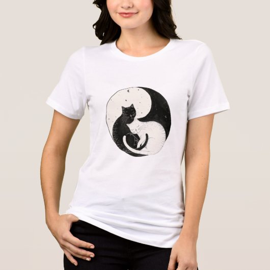 陰陽ネコ – Seventional調和Tシャツ トライブレンドTシャツ (正面)