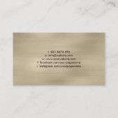 陰陽ハス花 – 真珠と黒の大理石 名刺 (裏面)