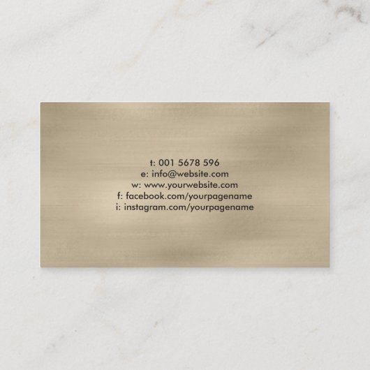 陰陽ハス花 – 真珠と黒の大理石 名刺 (裏面)