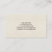 陰陽ハス花 – 黒い輪郭 名刺 (裏面)