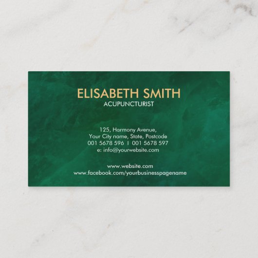 陰陽ハス鍼灸針 名刺 (裏面)