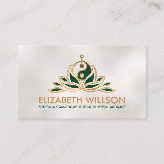 陰陽ハス鍼灸針 名刺 (正面)