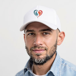 陰陽ハート 芸術的 キャップ