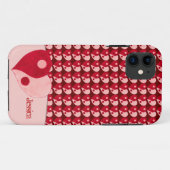 陰陽ハート（赤/ピンク） Case-Mate iPhoneケース (裏面(横))