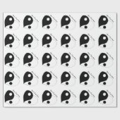 陰陽ハート(B/W) ラッピングペーパー (フラット)