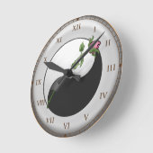 陰陽バラカスタム時計 ラウンド壁時計 (傾斜)